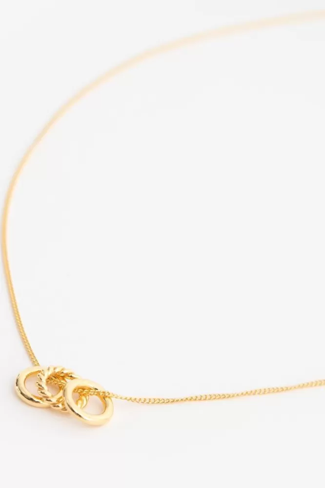 Dames A Brend Sieraden- Gold Plated Ketting Met Ronde Hangertjes