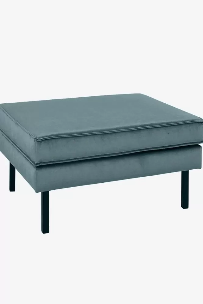 * Hockers En Poefjes-Amsterdam Velvet Hocker Grijs Blauw