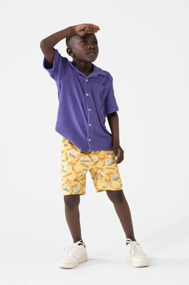 Kids * T-Shirts En Polo's-Badstof Shirt Met Knopen