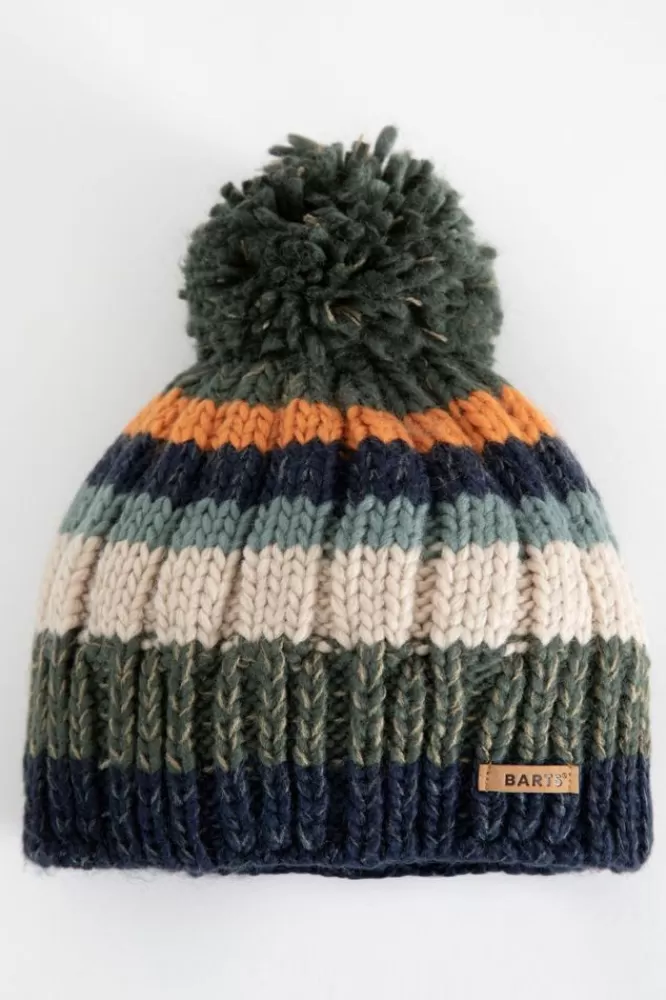 Kids Barts Accessoires- Gekleurde Beanie Met Pompom