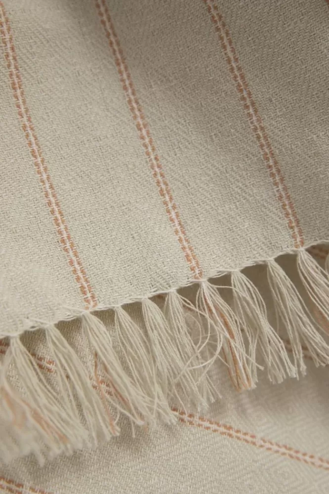 * Keukentextiel-Beige Gestreepte Handdoek En Theedoek Terry