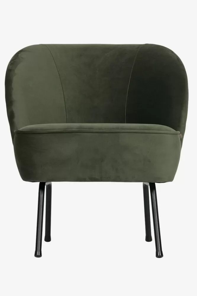 BePureHome Stoelen- Vogue Fauteuil Fluweel Donkergroen