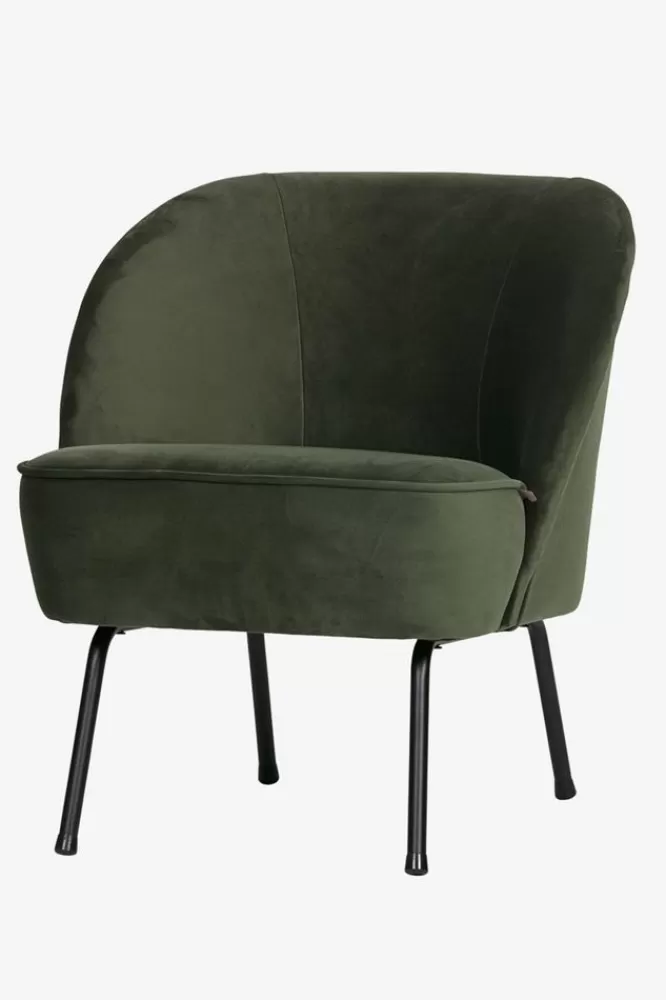 BePureHome Stoelen- Vogue Fauteuil Fluweel Donkergroen