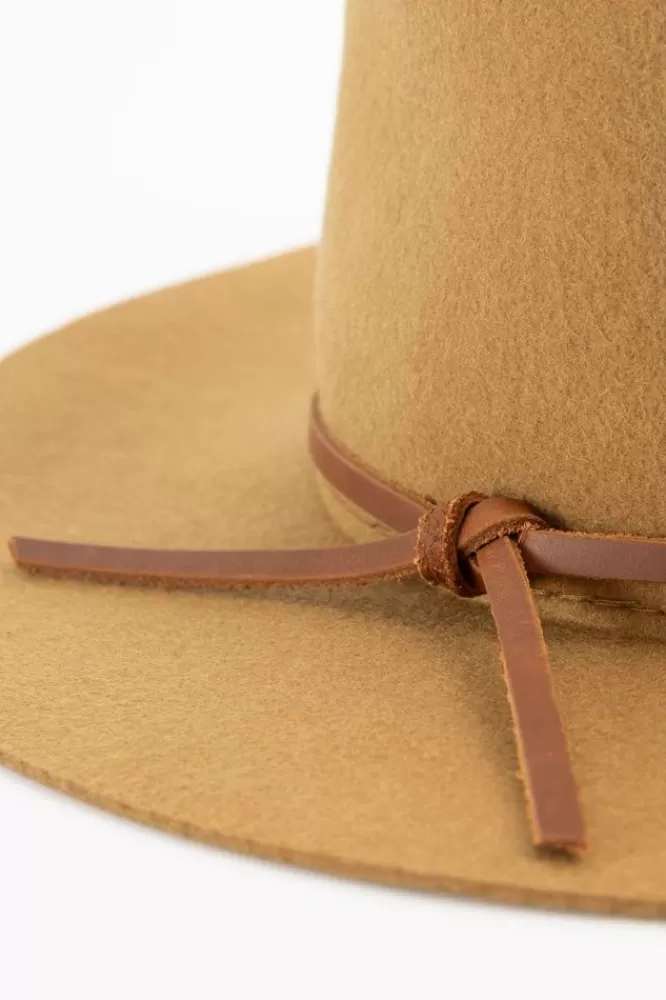 Dames Brixton Hoeden En Petten- Goud E Wesley Packable Fedora Hoed