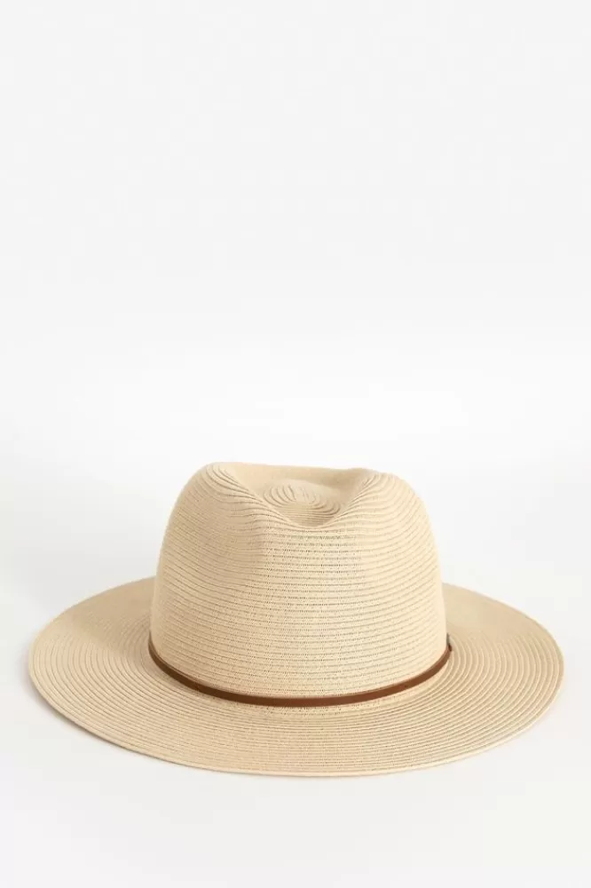 Dames Brixton Hoeden En Petten- Lichtbruine Rieten Wesley Fedora