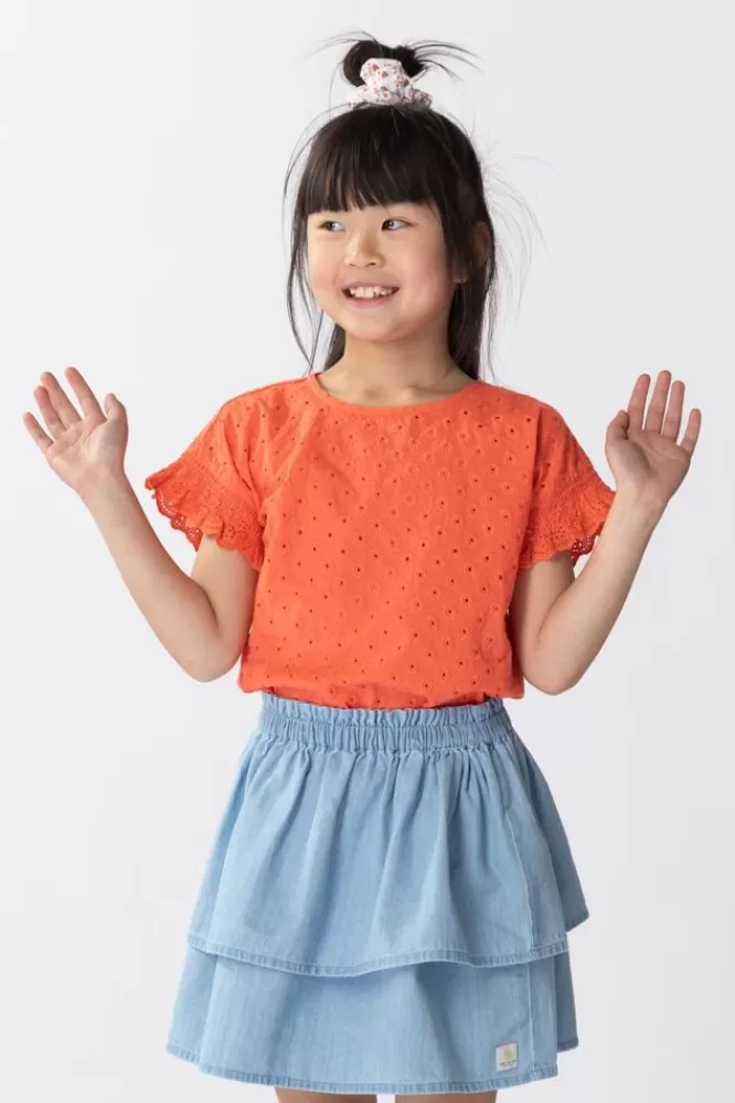 Kids * T-Shirts En Tops-Broderie Anglaise Top