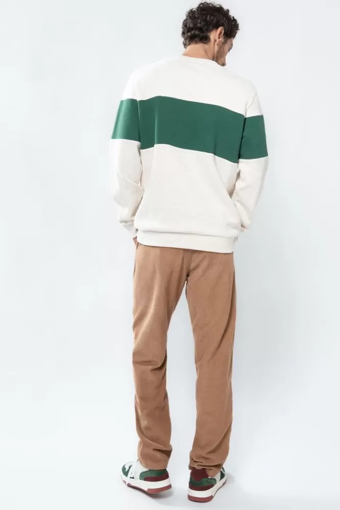 Heren * Broeken-Bruine Corduroy Chino