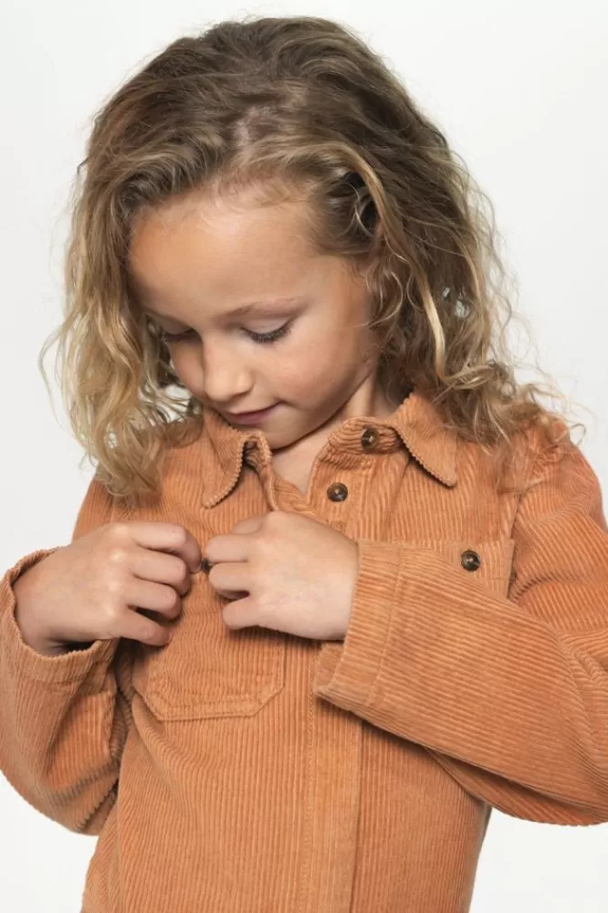 Kids * Jumpsuits-Bruine Katoenen Corduroy Jumpsuit