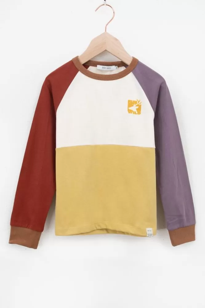 Kids * T-Shirts En Polo's-Colourblock Longsleeve T-Shirt