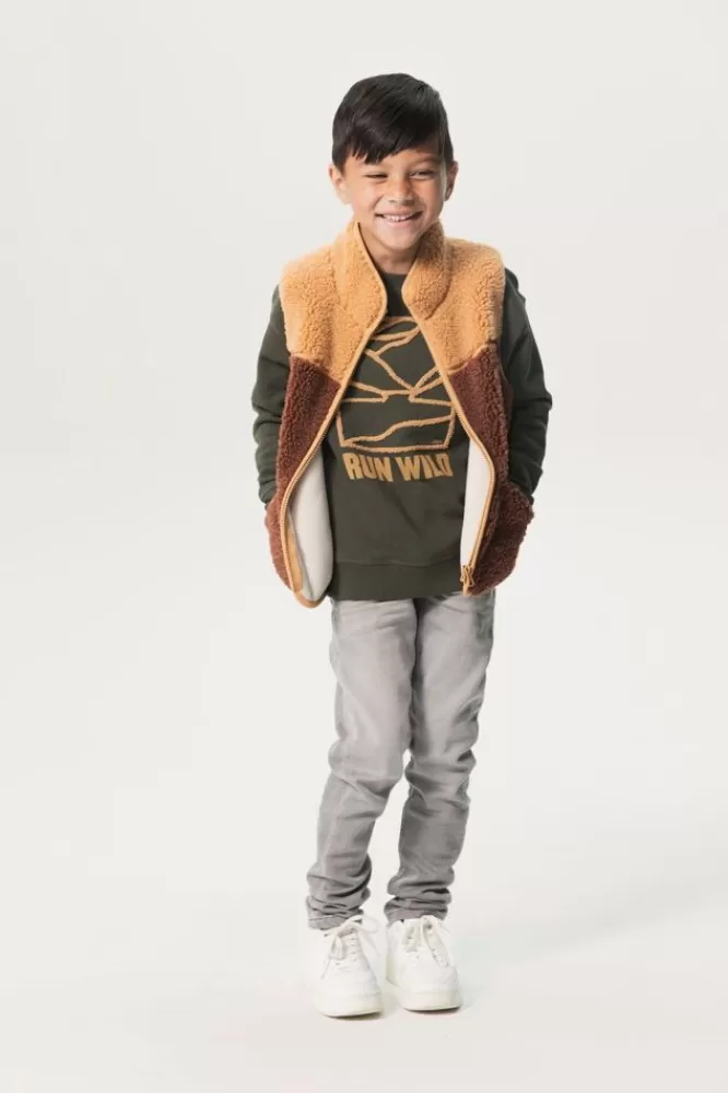 Kids * Blazers & Jasjes-Contrasterend Teddy Gilet