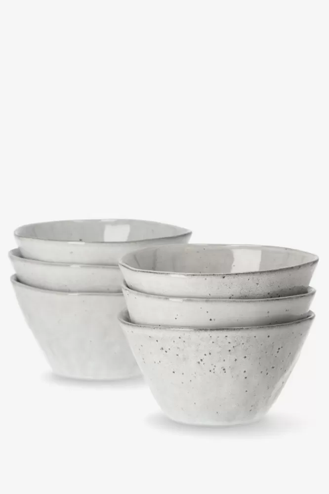 * Servies-Diepe Kom Grey Glaze