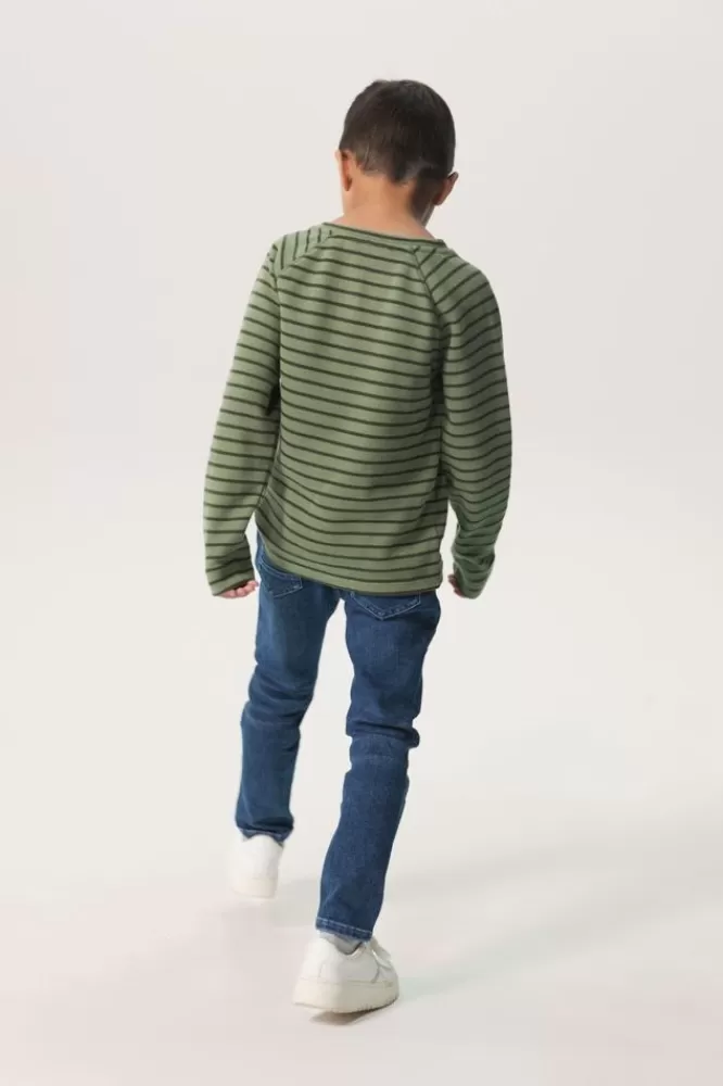 Kids * T-Shirts En Polo's-Donker Gestreept Longsleeve T-Shirt