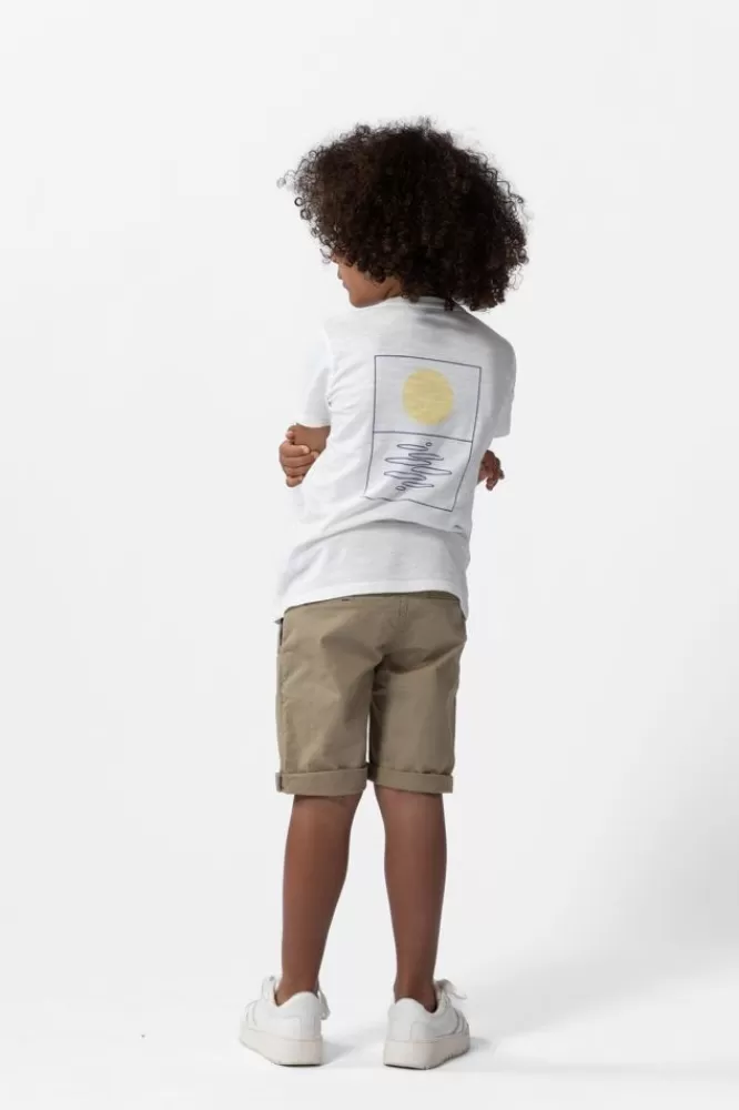 Kids * Broeken-Donkergroene Chino Shorts