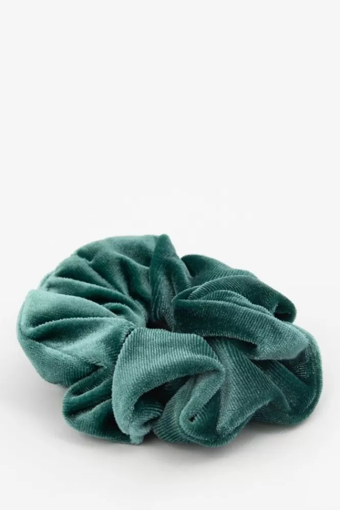 Dames Haar Accessoires-DonkergroeneVelvetScrunchie