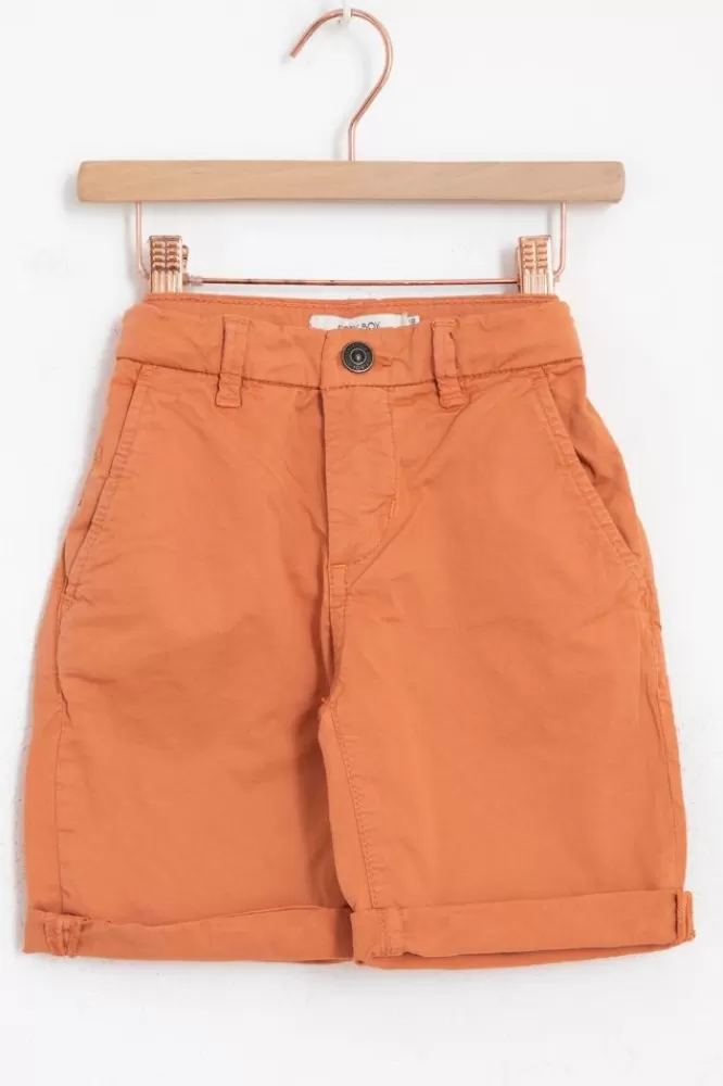 Kids * Broeken-Donkeroranje Chino Shorts