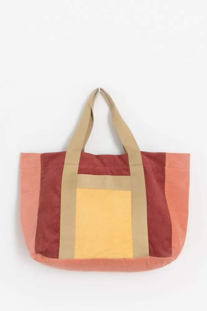 Dames Tassen-DonkerrodeCorduroyShopper