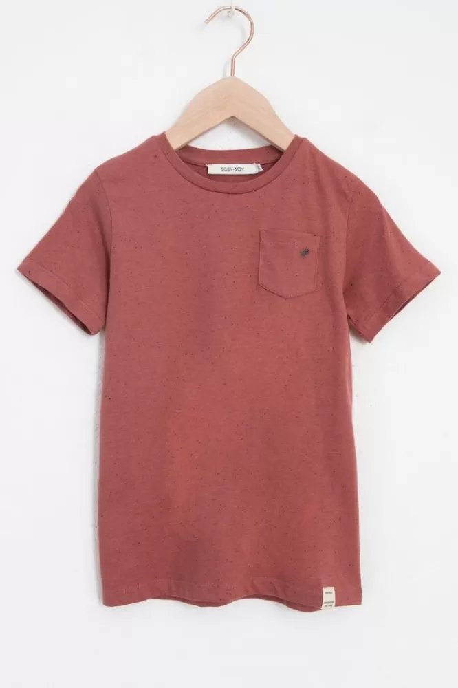 Kids * T-Shirts En Polo's-Donkerroze Neppy T-Shirt