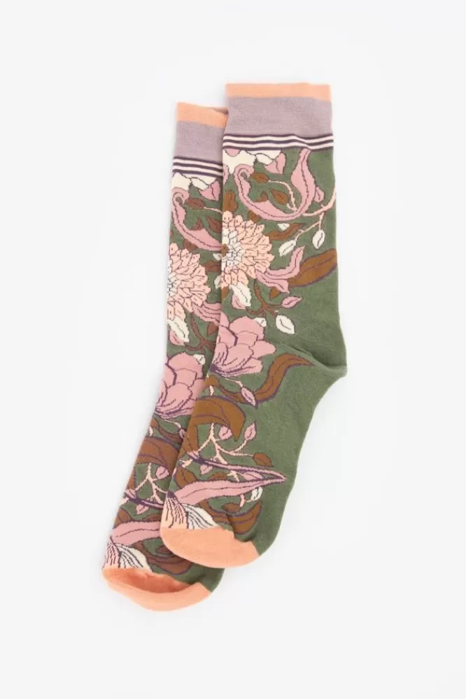 Dames Sokken En Panty's-EJacquardSokkenMetBloemen