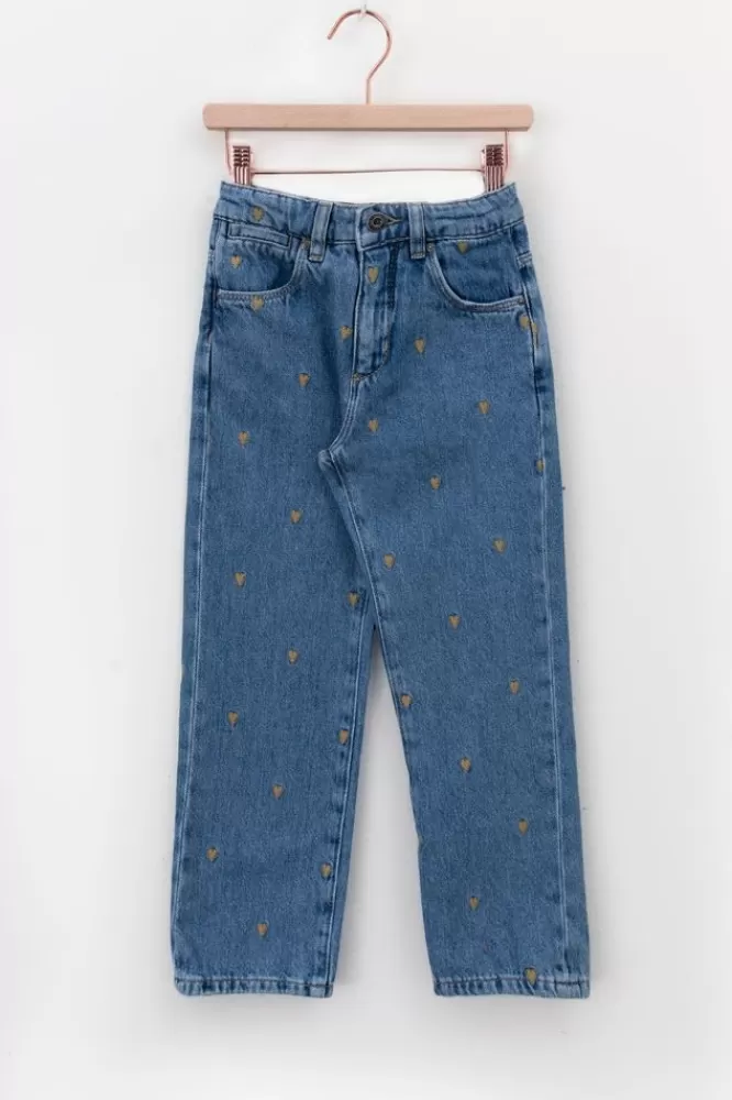 Kids * Jeans-E Jeans Met Hartjes Embroidery