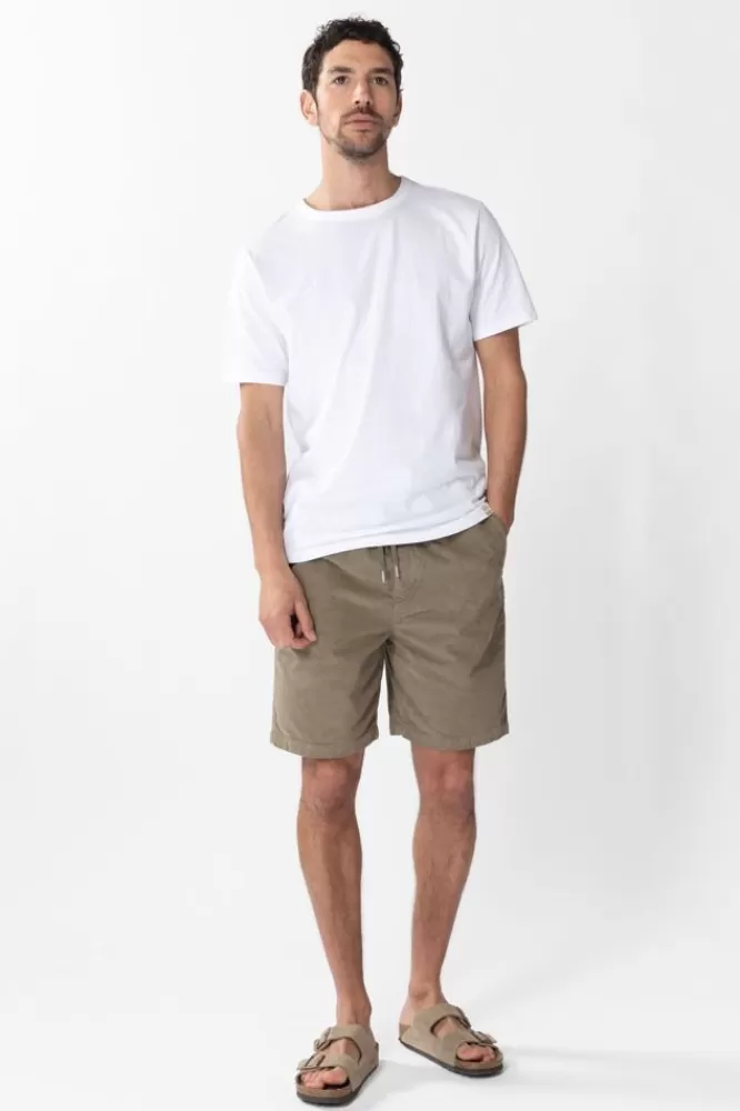 Heren * Broeken-E Katoenen Rib Chino Shorts