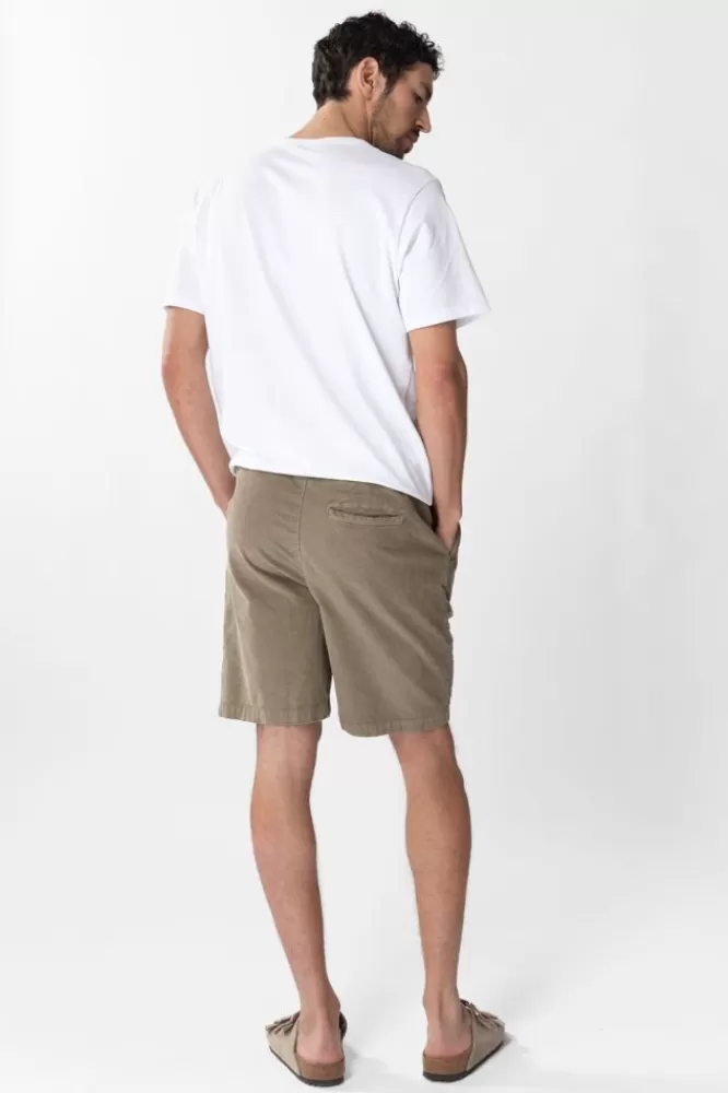 Heren * Broeken-E Katoenen Rib Chino Shorts