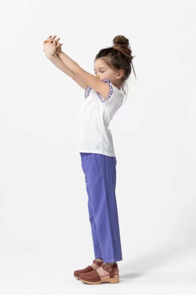 Kids * Broeken-E Mousseline Wide Leg Broek