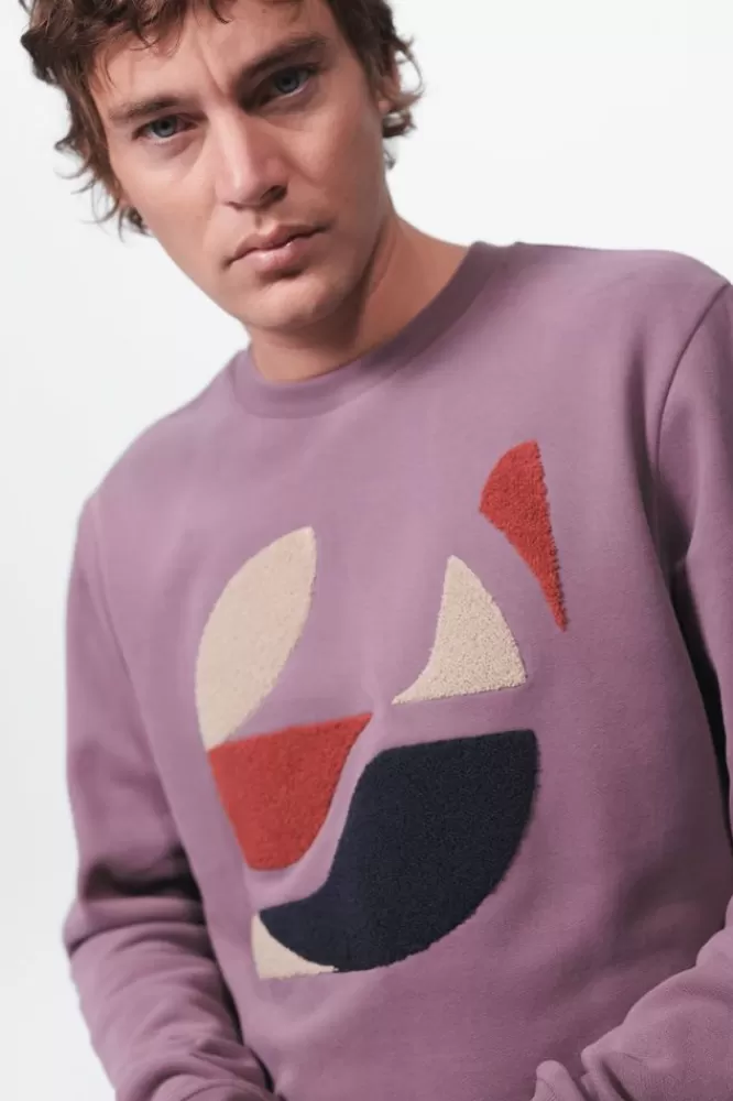 Heren * Truien En Vesten-E Sweater Met Badstof Print