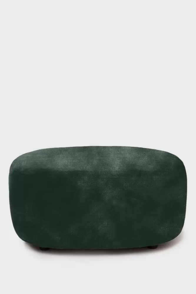 * Hockers En Poefjes-Empress Velvet Hocker Green Forest