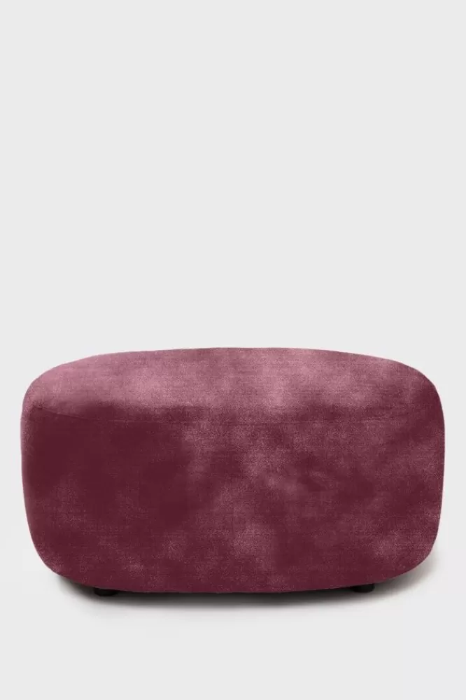 * Hockers En Poefjes-Empress Velvet Hocker Wine Red