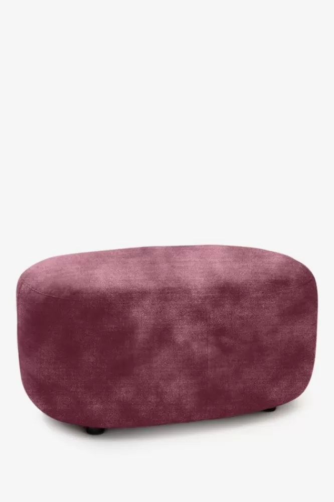 * Hockers En Poefjes-Empress Velvet Hocker Wine Red