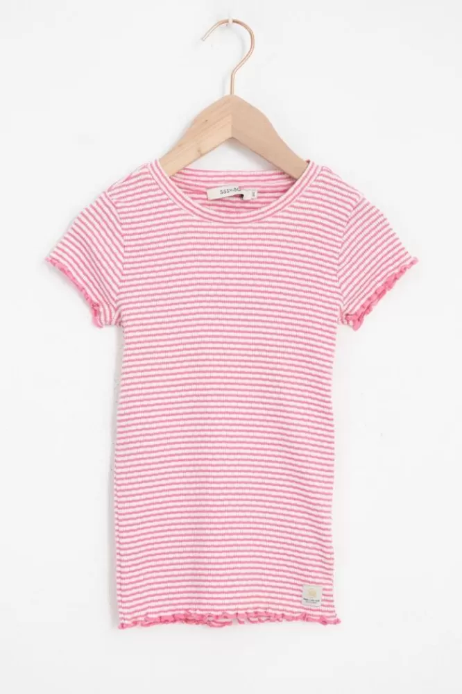 Kids * T-Shirts En Tops-Gestreept Rib T-Shirt