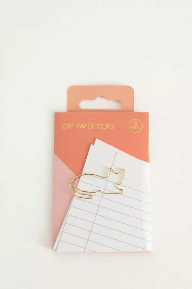 * Stationery-Goudkleurige Cat Paperclips