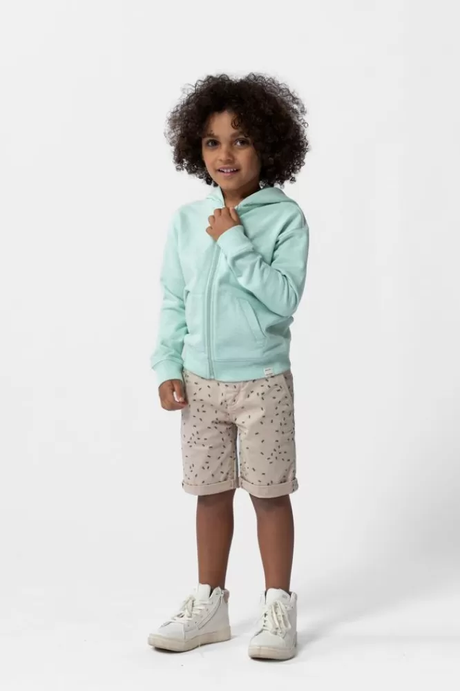 Kids * Broeken-Grijze Chino Shorts Met Print