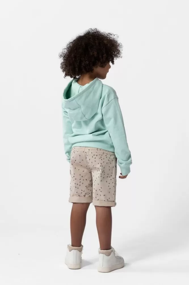 Kids * Broeken-Grijze Chino Shorts Met Print