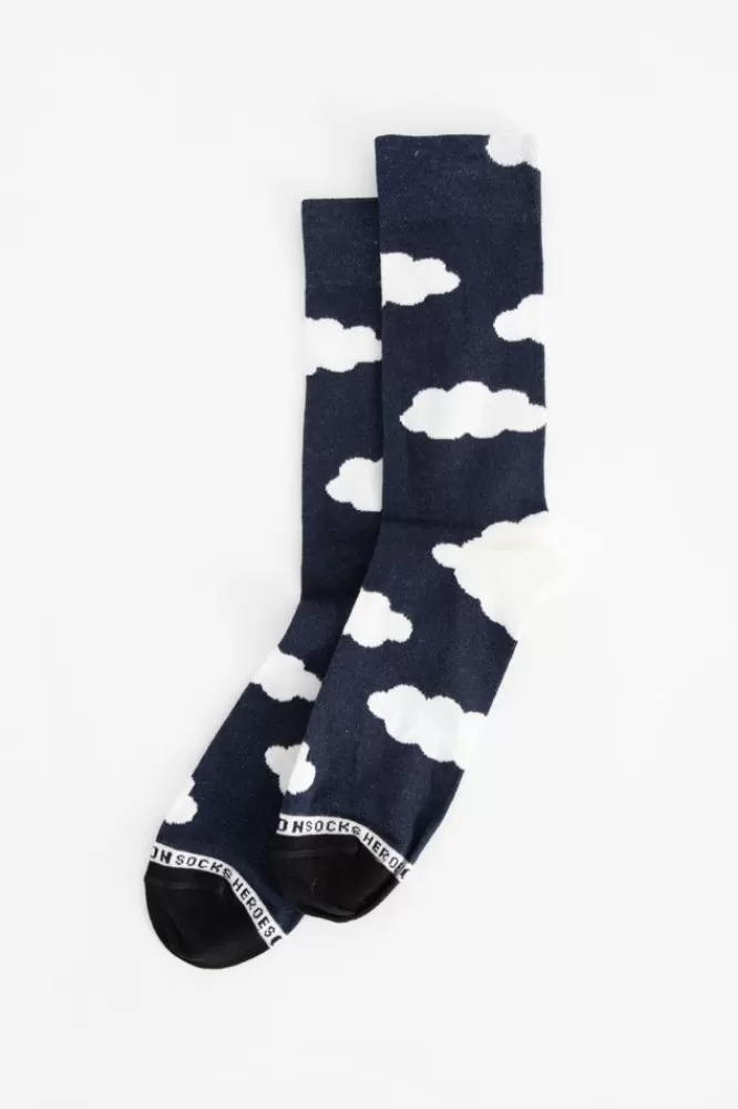 Heren Heroes on Socks Sokken- E Sokken Met Wolken