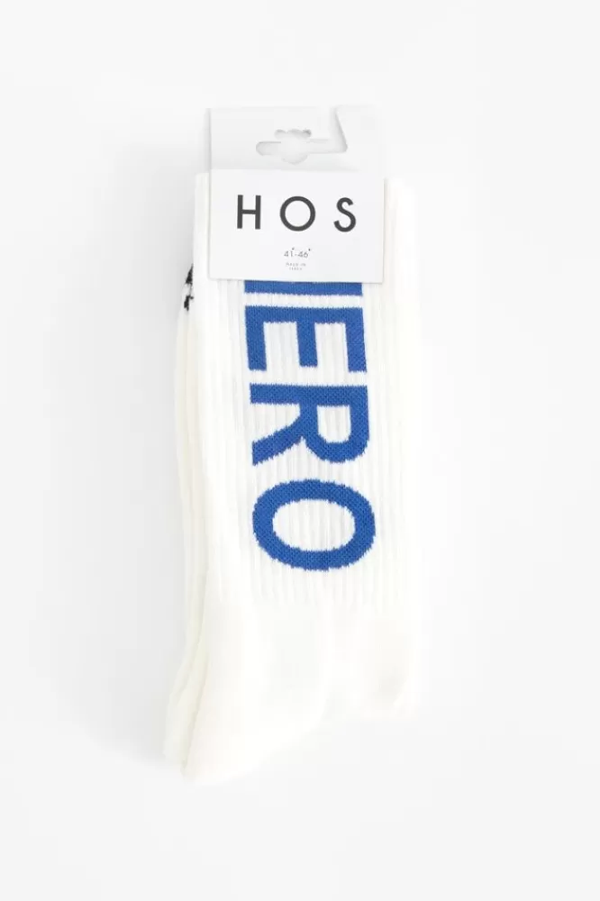 Heren Heroes on Socks Sokken- Witte Sokken Met E Print