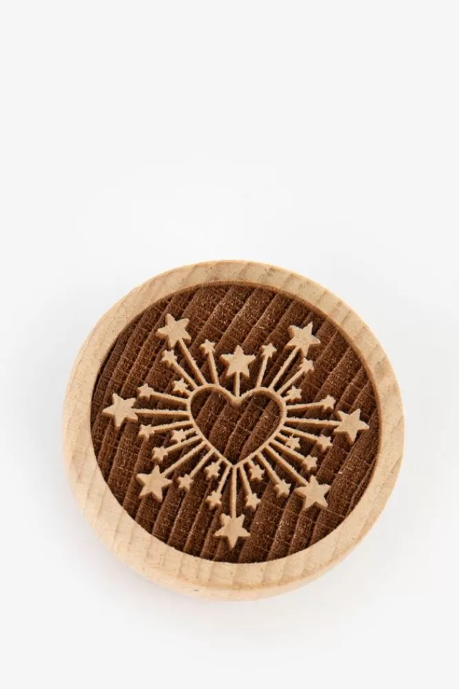 * Keukengerei-Houten Stempel Met Heart Explosion Patroon