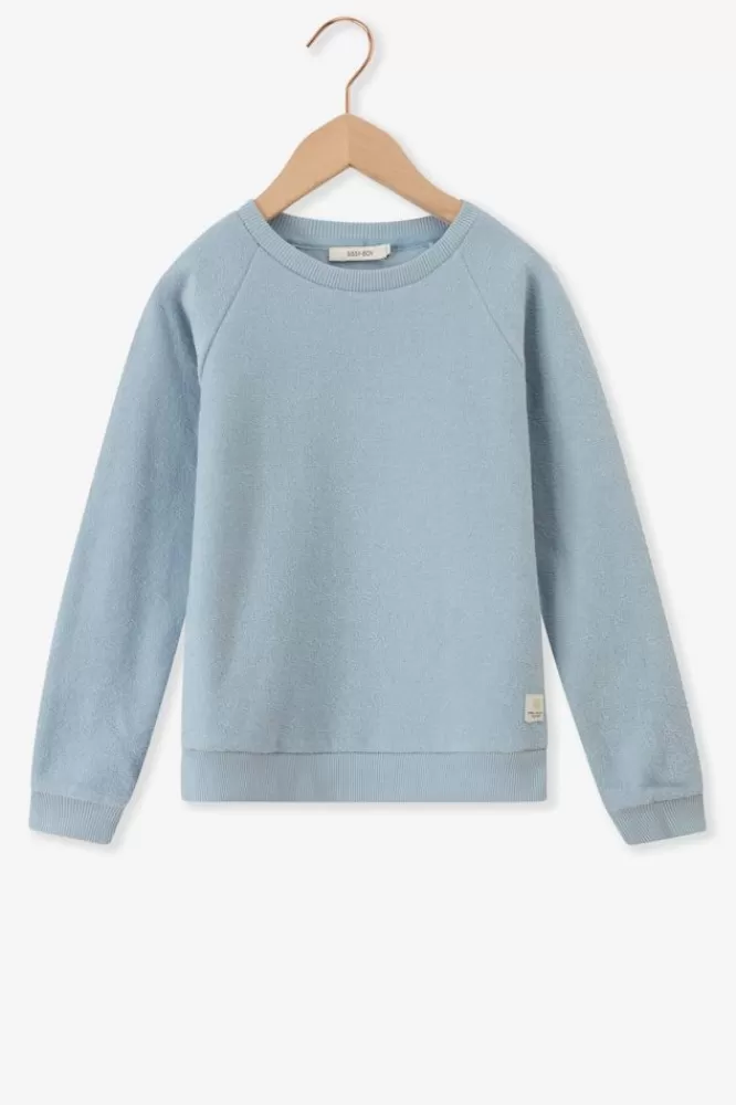 Kids * Truien En Vesten-Ijsblauwe Badstof Raglan Sweater