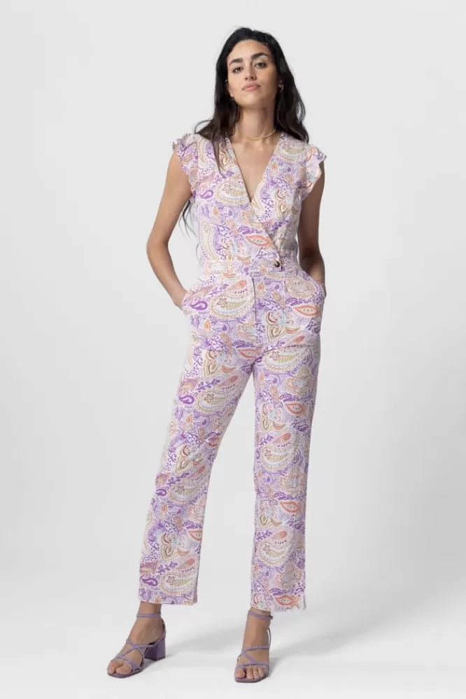 Dames Jumpsuits-JumpsuitMetRufflesEnPaisleyPrint