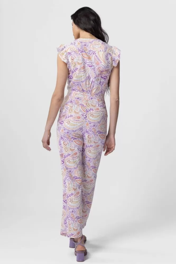 Dames Jumpsuits-JumpsuitMetRufflesEnPaisleyPrint