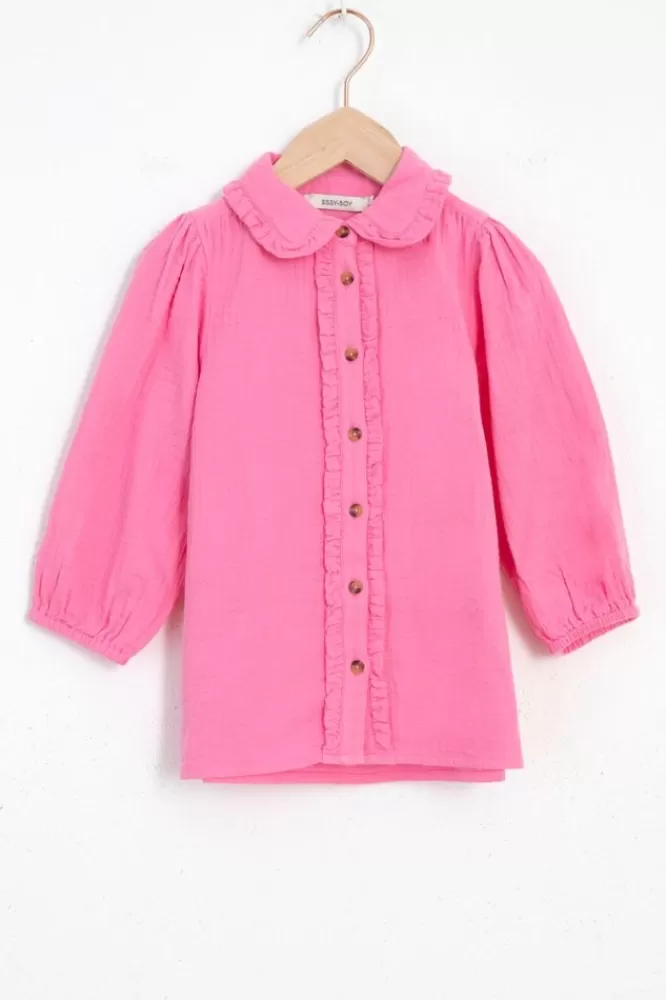 Kids * Blouses-Katoenen Blouse Met Ruffels