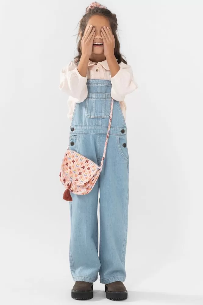 Kids * Jumpsuits-Lichtblauwe Denim Tuinbroek