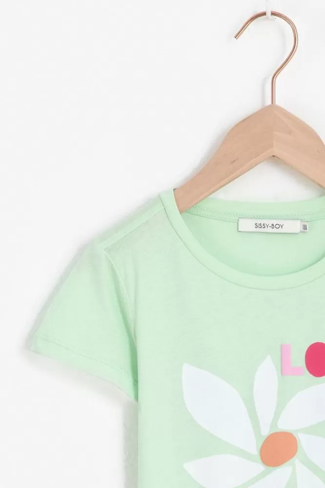 Kids * T-Shirts En Tops-Lichtgroen T-Shirt Met Print