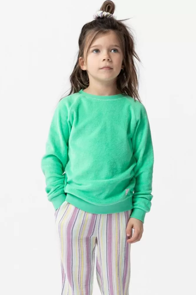 Kids * Truien En Vesten-Lichtgroene Badstof Sweater