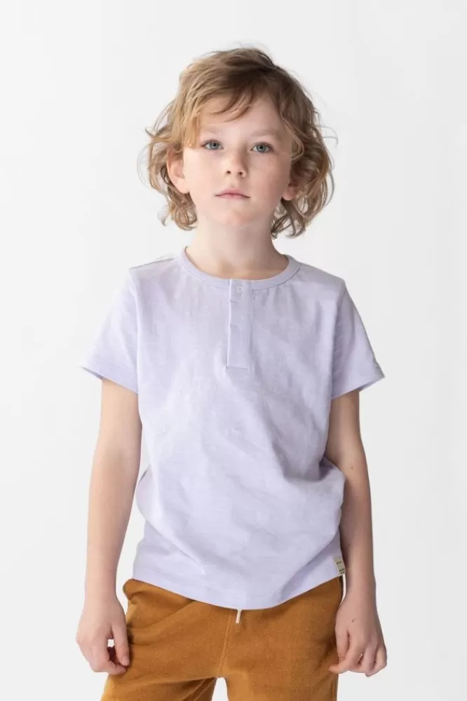 Kids * T-Shirts En Polo's-Lichtpaars Katoenen T-Shirt