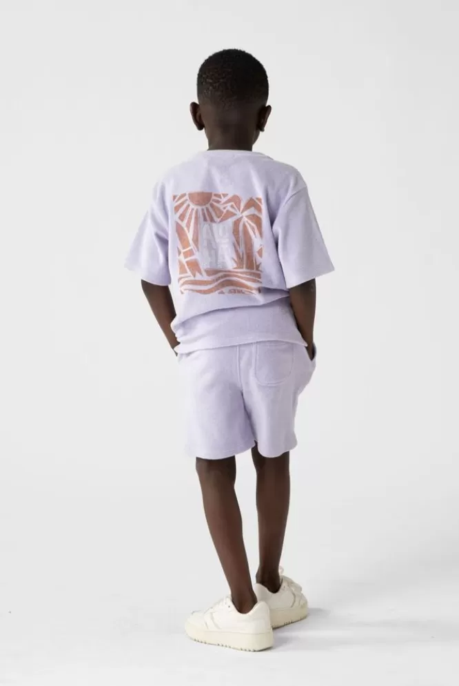 Kids * T-Shirts En Polo's-Lichtpaars T-Shirt Van Badstof