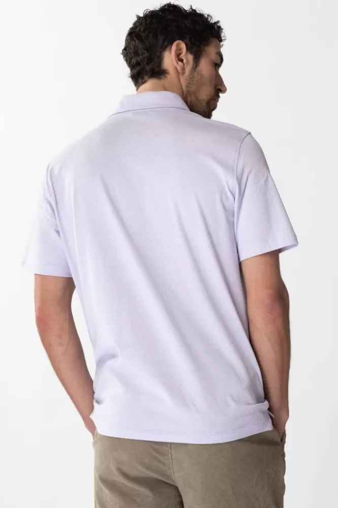 Heren * T-Shirts-Lichtpaarse Katoenen Polo