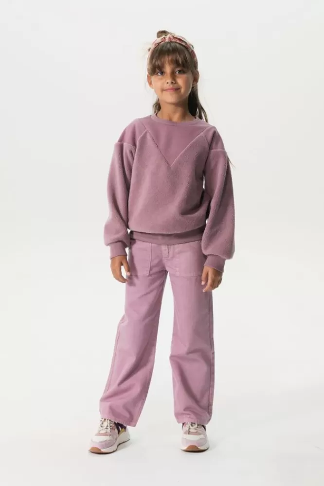 Kids * Broeken-Lichtpaarse Straight Leg Cargo Broek