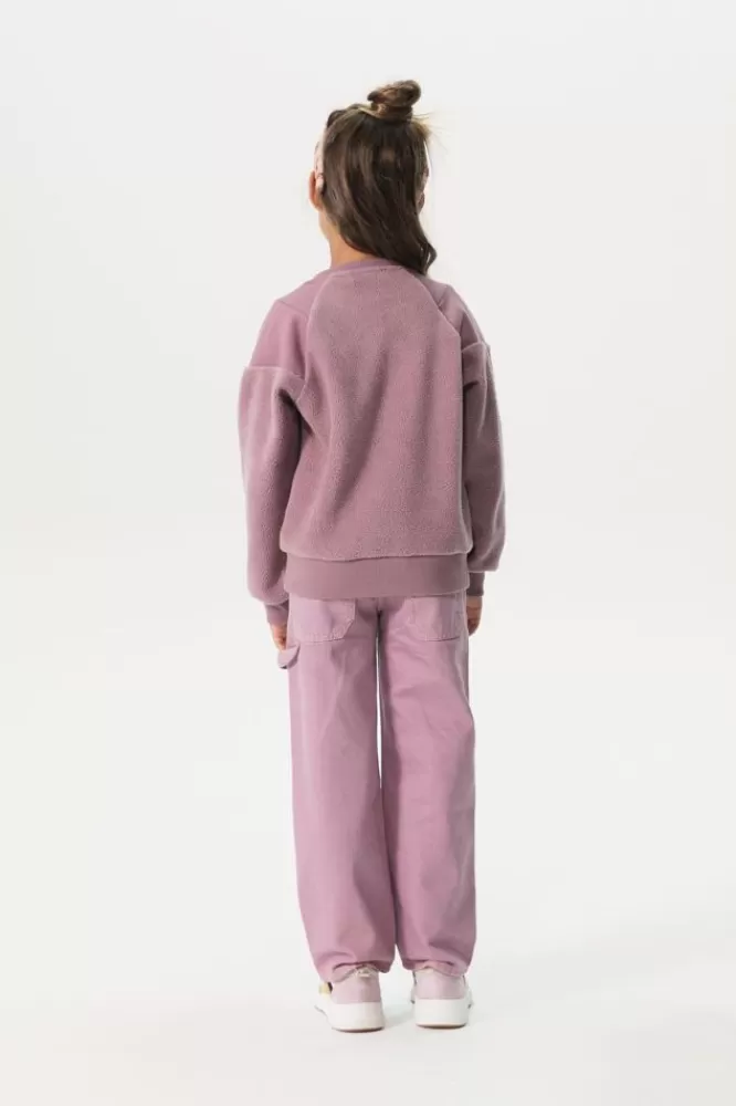 Kids * Broeken-Lichtpaarse Straight Leg Cargo Broek