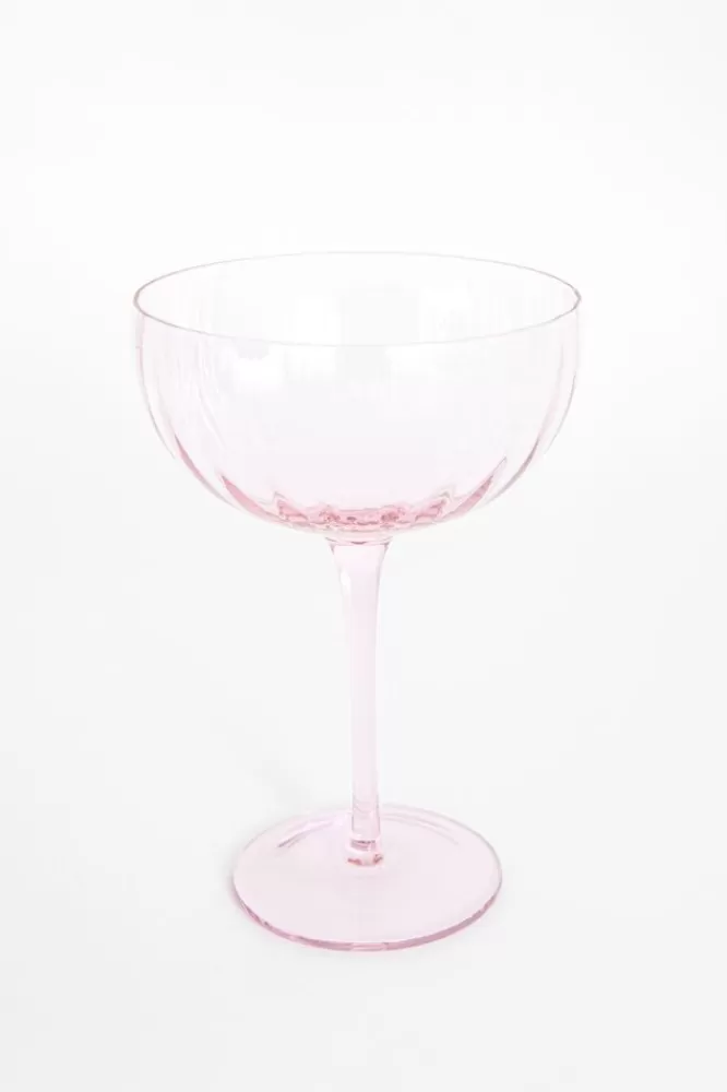 * Glaswerk-Lichtroze Cocktailglazen Scallop